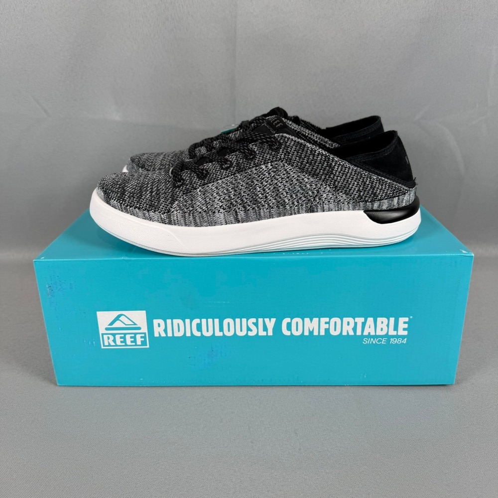 Reef Swellsole Neptune Shoes Mens 10 Charcoal Gray Light Comfort Sneaker New NIB